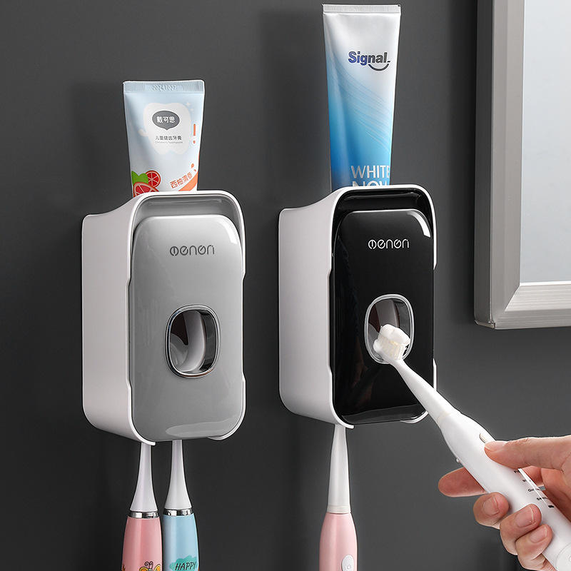 Automatic Toothpaste Squeezer & Wall-Mounted Toothbrush Holder - Image 2